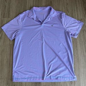 Vineyard Vines Performance Purple Striped Men's Shirt